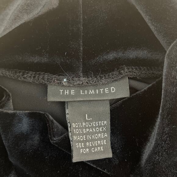 Vintage 90s The Limited Black Velvet Mock Neck Sleeveless Blouse Size Large - Picture 3 of 6